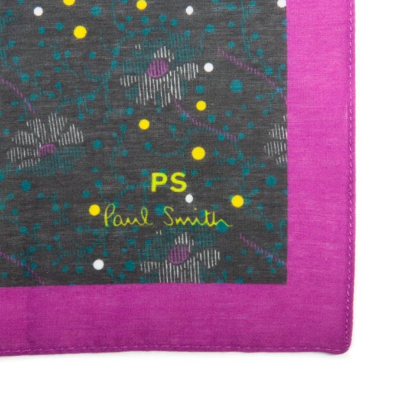 Paul Smith NWT Floral Print Cotton Pocket Square - Picture 2 of 3